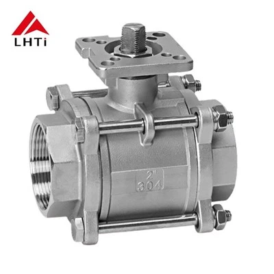 ANSI B16.34 Titanium GR2/GR7 PN16 Βαλβίδα σφαιρών φλάντζας για χημική και ενέργεια (DN10-DN200)